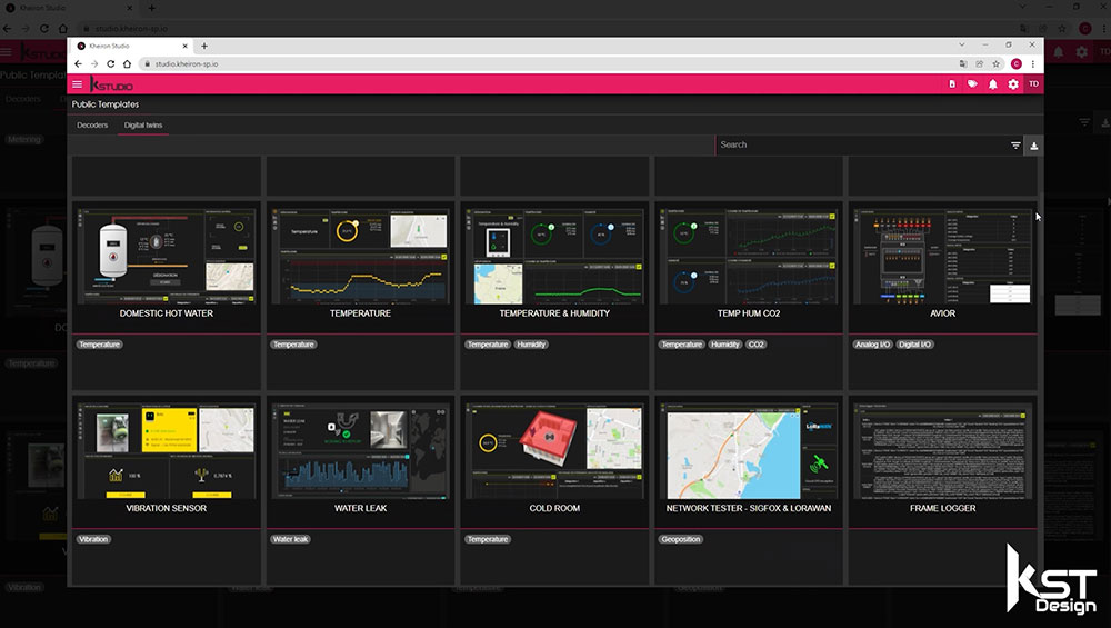 Public library of templates of Kheiron IoT Platform